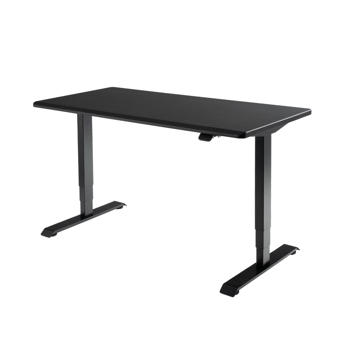 One Touch 電動升降桌｜純色標準款｜極光白 - 暗影黑